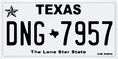 TX license plate DNG7957