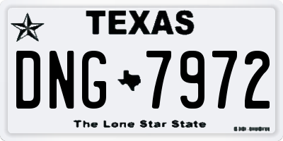 TX license plate DNG7972