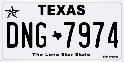 TX license plate DNG7974
