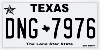TX license plate DNG7976