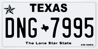 TX license plate DNG7995