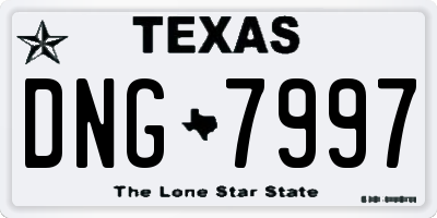 TX license plate DNG7997