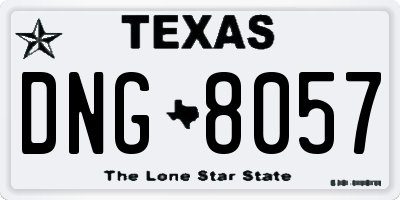 TX license plate DNG8057