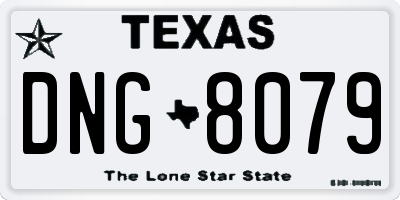 TX license plate DNG8079