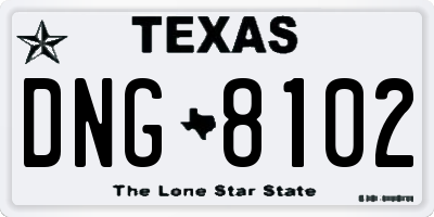TX license plate DNG8102