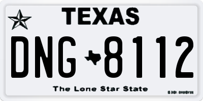 TX license plate DNG8112