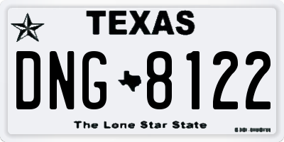 TX license plate DNG8122