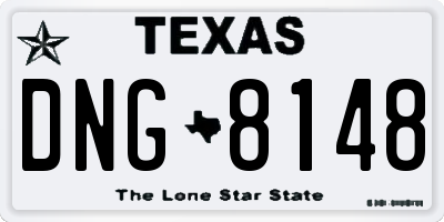 TX license plate DNG8148