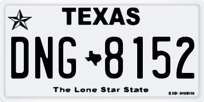 TX license plate DNG8152