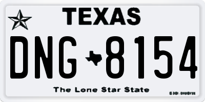 TX license plate DNG8154