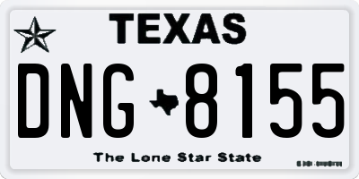 TX license plate DNG8155