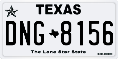 TX license plate DNG8156