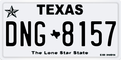 TX license plate DNG8157