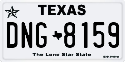 TX license plate DNG8159