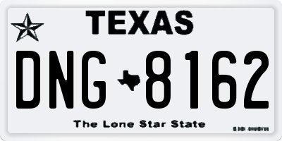 TX license plate DNG8162