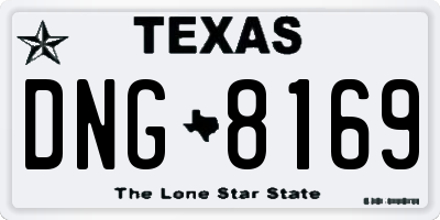 TX license plate DNG8169