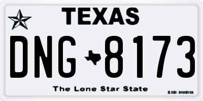 TX license plate DNG8173