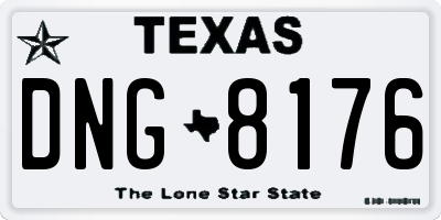 TX license plate DNG8176