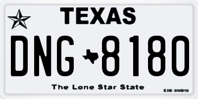 TX license plate DNG8180