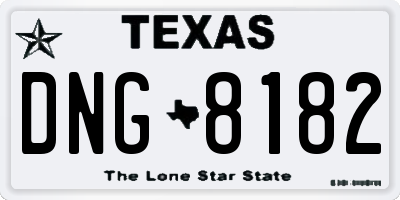 TX license plate DNG8182