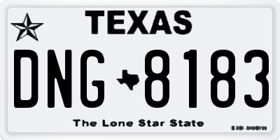 TX license plate DNG8183