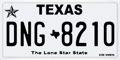 TX license plate DNG8210