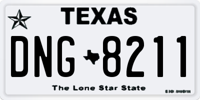 TX license plate DNG8211