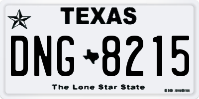 TX license plate DNG8215