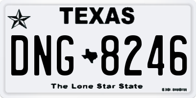 TX license plate DNG8246