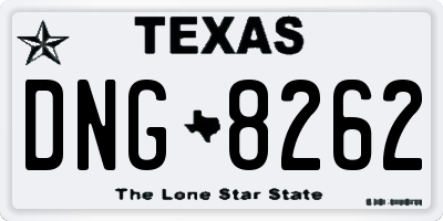 TX license plate DNG8262