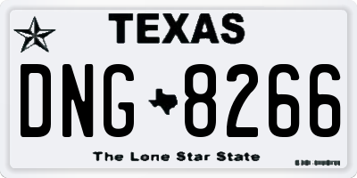 TX license plate DNG8266