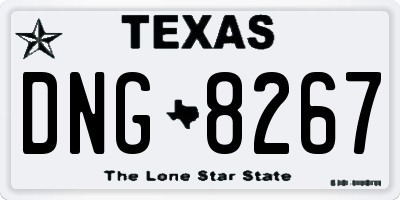 TX license plate DNG8267
