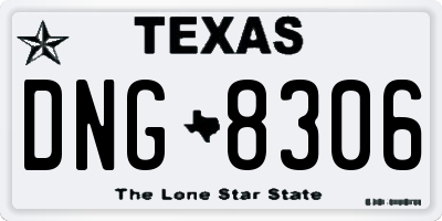 TX license plate DNG8306