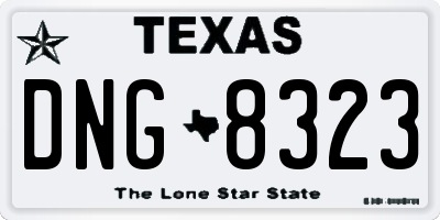 TX license plate DNG8323