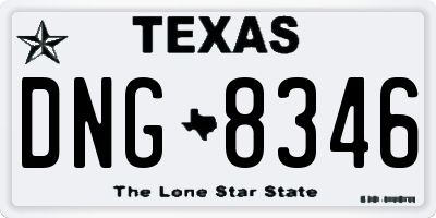TX license plate DNG8346