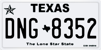 TX license plate DNG8352