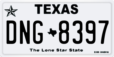 TX license plate DNG8397