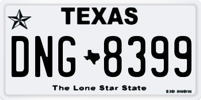 TX license plate DNG8399