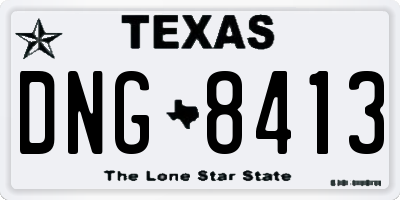 TX license plate DNG8413
