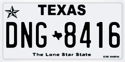 TX license plate DNG8416
