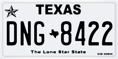 TX license plate DNG8422