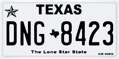 TX license plate DNG8423
