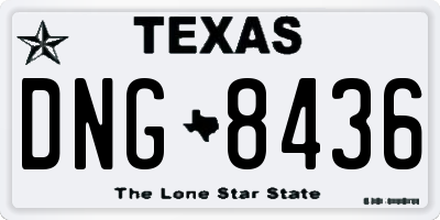 TX license plate DNG8436