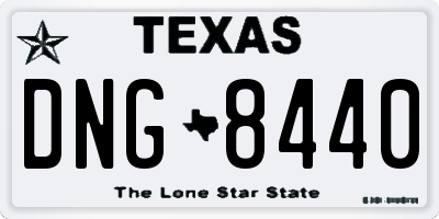 TX license plate DNG8440