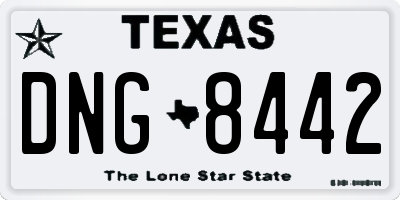 TX license plate DNG8442