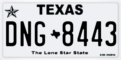 TX license plate DNG8443