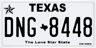 TX license plate DNG8448
