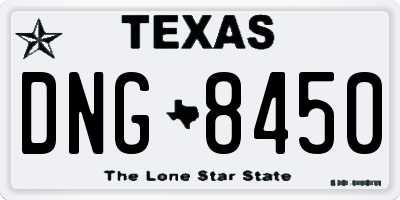 TX license plate DNG8450