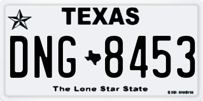 TX license plate DNG8453