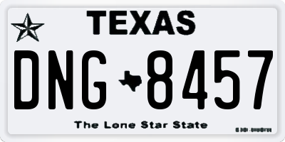 TX license plate DNG8457